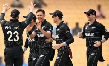 New Zealand Cricket Team Celebrate a wicket