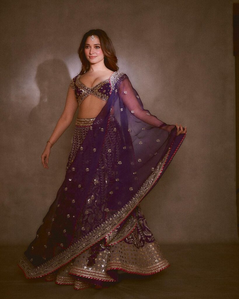 Tamannaah Bhatia stuns in traditional attire for a captivating photoshoot.