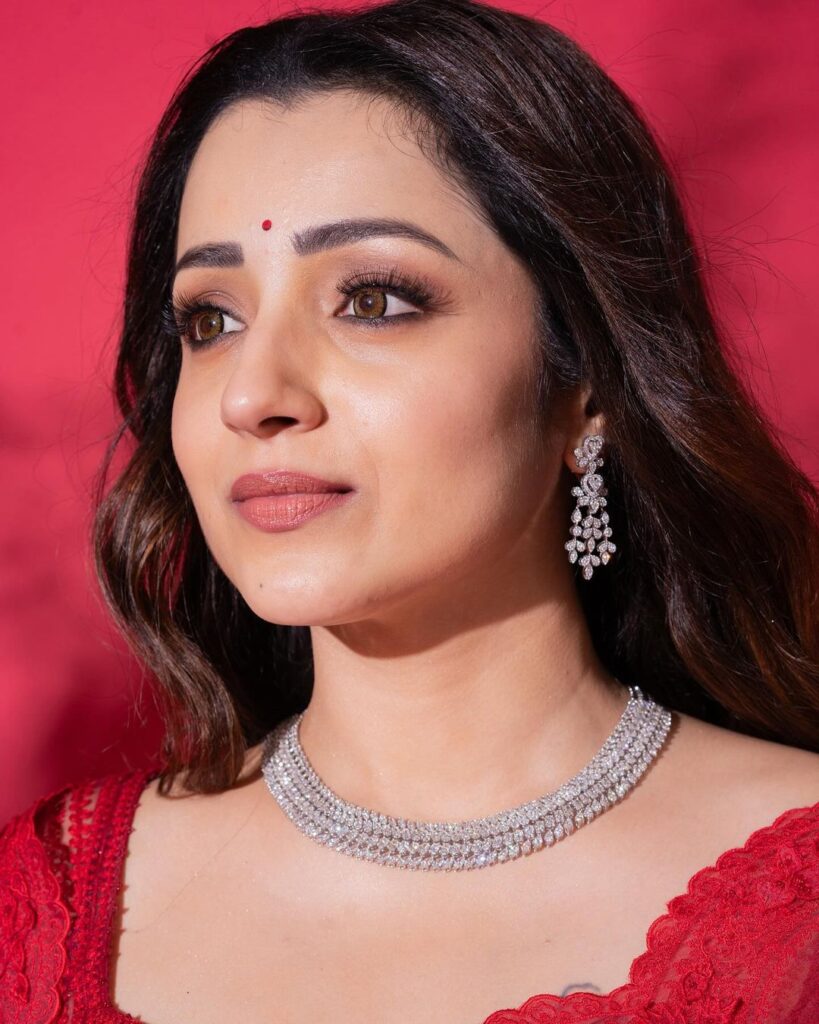 Trisha Krishnan dons a regal saree, exuding confidence and sophistication in her latest photoshoot