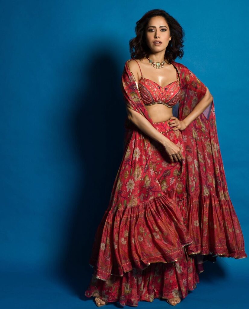 Stylish pink lehenga with intricate prints for a graceful look