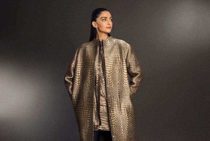 Sonam Kapoor looks fabulous in her gold coat and pants