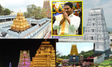 CM Jagan With Famous Temples In Andhra Pradesh.