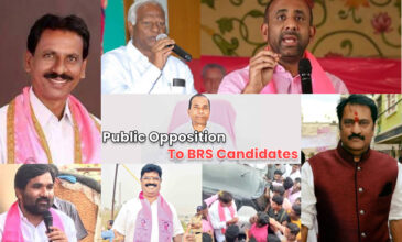BRS candidates who are facing protests in election campaign.