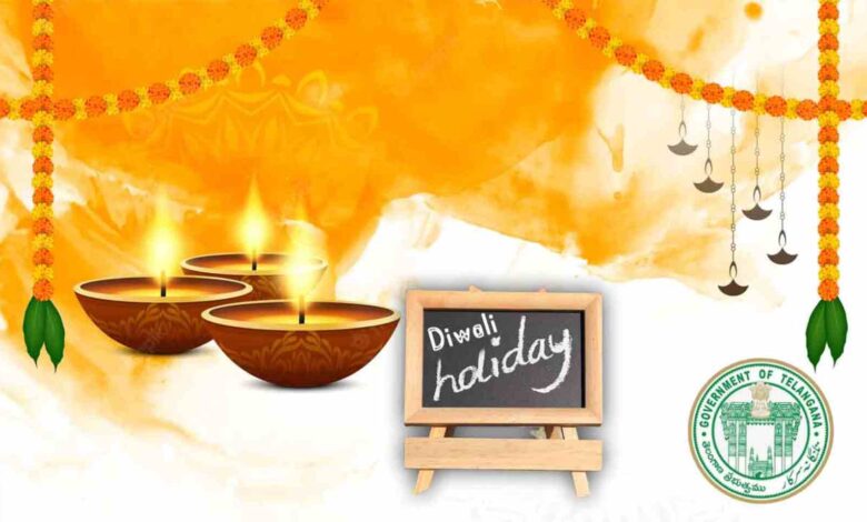 Diwali Holiday on Monday in Telangana.