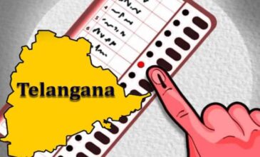 Election Commission conducts elections in Telangana state.