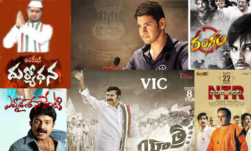 Posters of Political Movies in Tollywood.