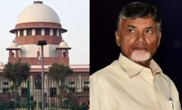 Collage of Chandrababu Naidu and The Supreme Court.