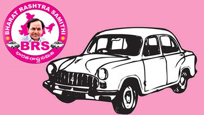 Cars Symbol and emblem of BRS party with Pink background.