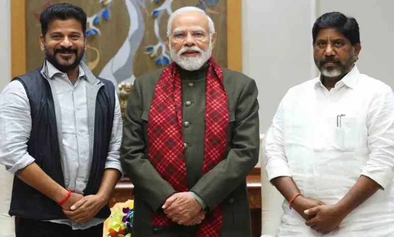 CM Revanth, Deputy CM Bhatti Seek Central Aid in Meeting with PM Modi