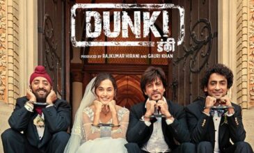 Dunki movie poster with SRK and Taapsee