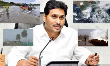 CM Jagan overseeing the effects of cyclone Michaung.