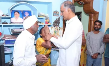 MLA Harish Rao Visits Gunman Naresh's Family