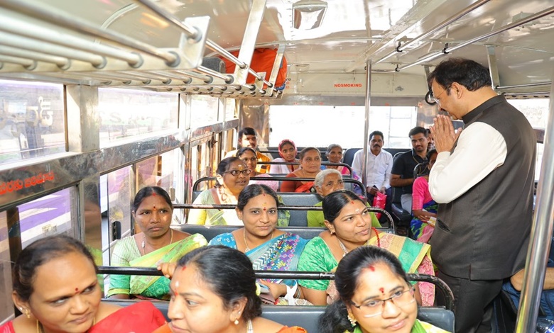 Mahalakshmi free bus scheme implementation in Telangana.