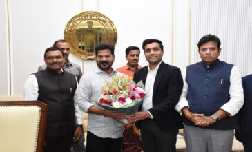 CM Revanth with Adani Group and ministers