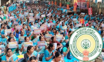 AP Anganwadi Workers protest