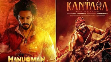 Posters of movies Hanu Man and Kantara