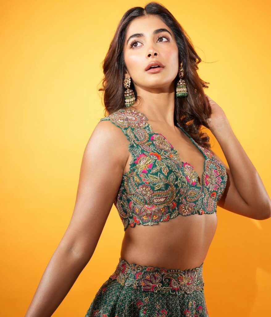 Pooja Hegde graces the lens in a beautifully crafted lehenga set