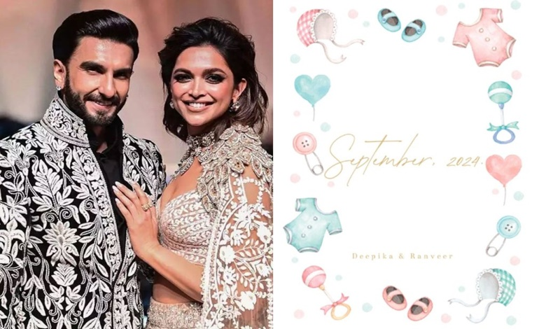 Deepika Padukone and Ranveer Singh with their pregnancy announcement.