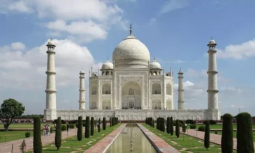 The magnificent Taj Mahal of India.