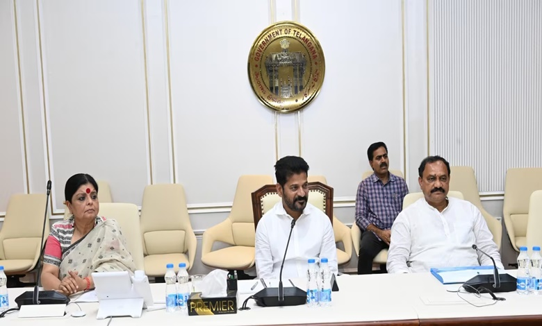 CM Revanth Reddy and team review housing scheme.