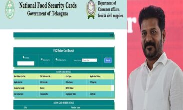 Revanth Reddy with Telangana Ration Cards.