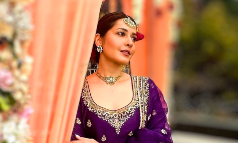 Raashii Khanna beautiful in purple salwar at wedding