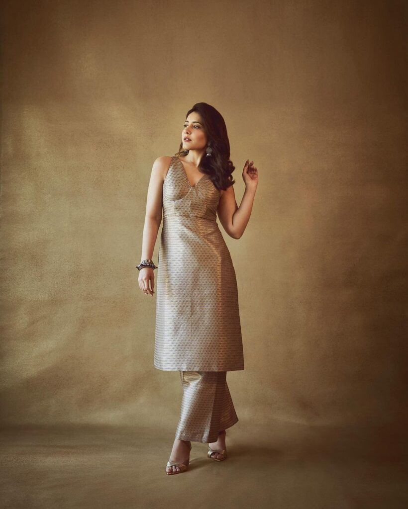 Raashii Khanna stuns in sleeveless gown.